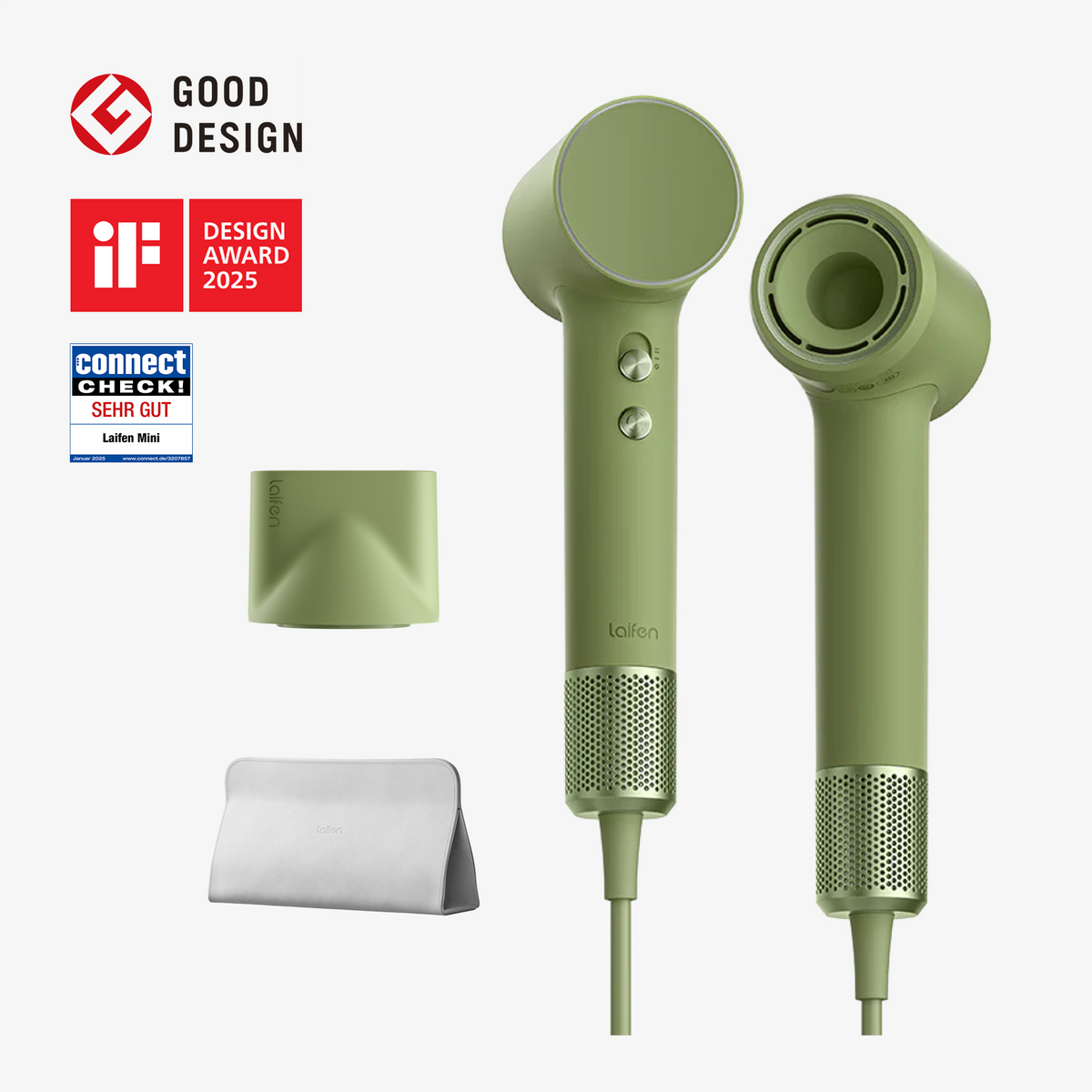 Laifen Mini Haartrockner Dschungelgrün
