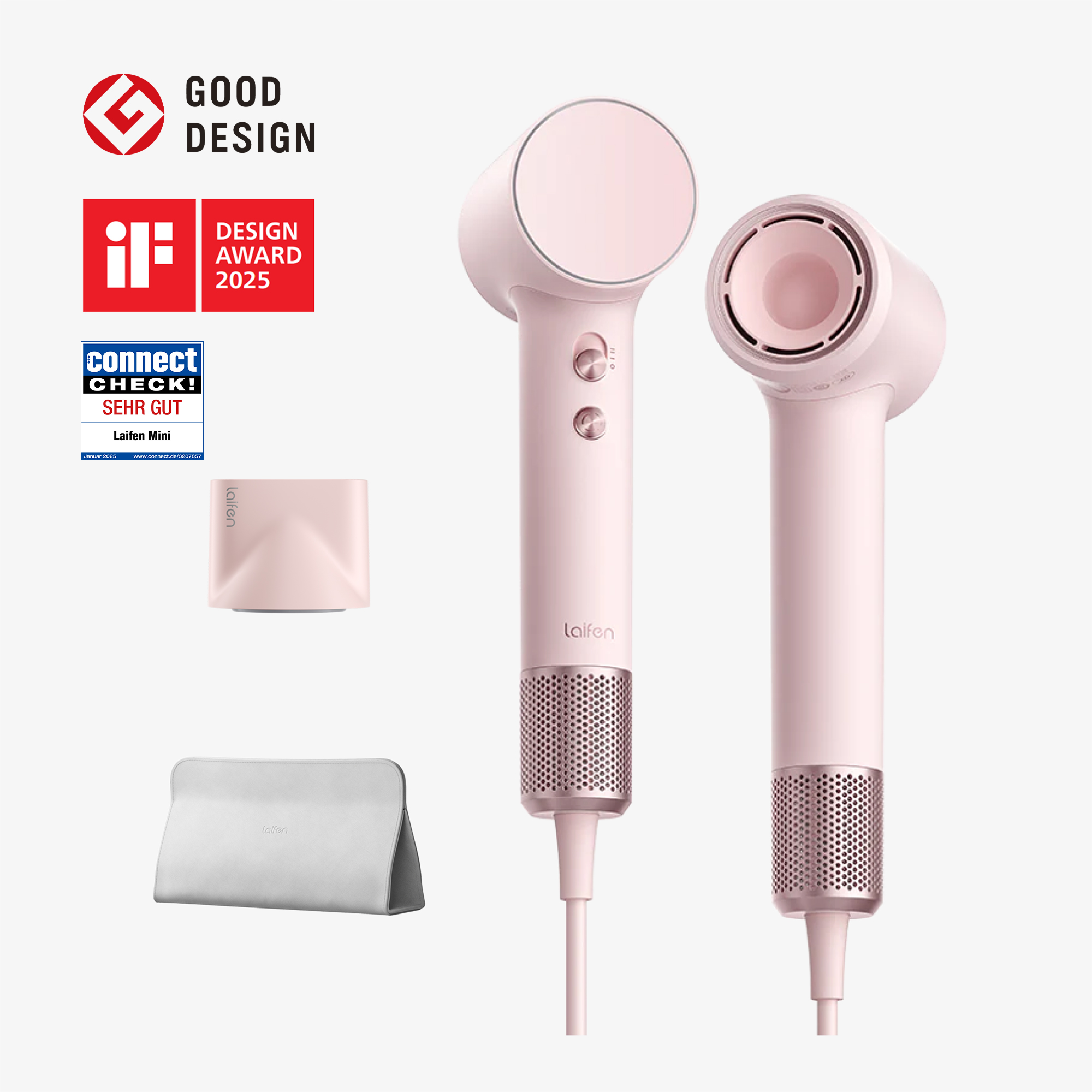 Laifen Mini Haartrockner Korall Pink